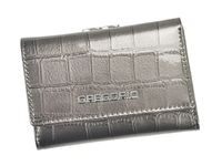 Lakierowany mały Skórzany damski portfel Gregorio