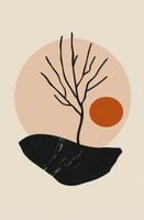Plakat 56,6x86,4cm Nagie Drzewo