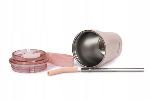 Kubek Termiczny Ze Słomką Majestic Sport Hoody 420 ml Różowy na Arena.pl