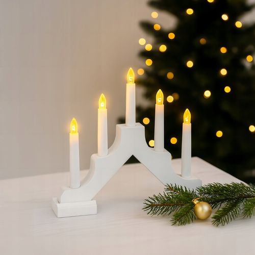 ŚWIECZNIK ADWENTOWY 5 LED ŚWIĄTECZNY LATARENKA Z TIMEREM NA BATERIE na Arena.pl