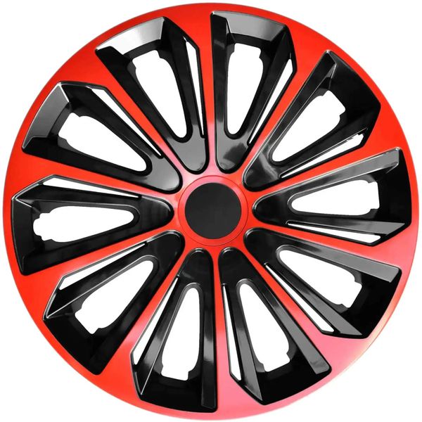 4x Kołpaki 16 STRONG CZARNO CZERWONE TUNING zdjęcie 3