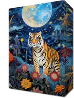 Obraz 20x30cm Tygrys w Ogrodzie Gwiazd