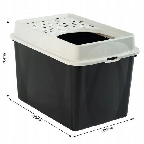 DUŻA ZAMKNIĘTA KUWETA DLA KOTA XXL WYSOKA HOP IN NA ŻWIREK MIX KOLORÓW na Arena.pl