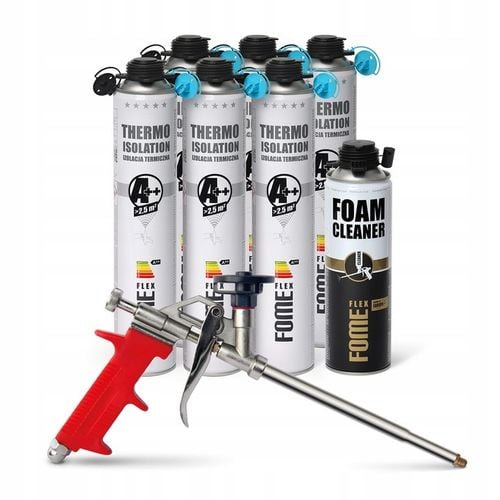 Piana PUR do ociepleń izolacji+24 dysze do natryskiwania 850ml FomeFlex x12 na Arena.pl