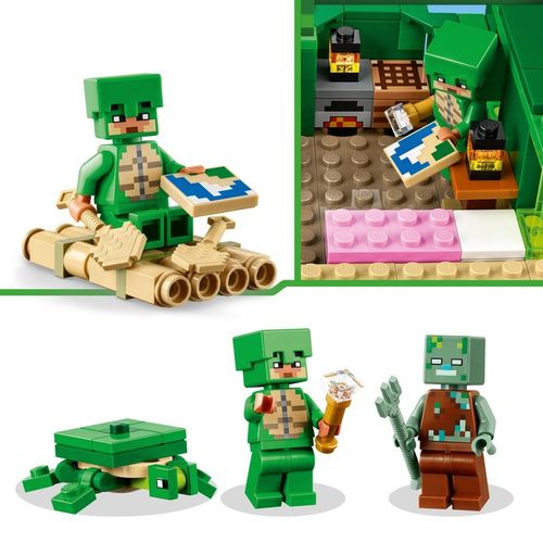 klocki LEGO Minecraft 21254 Domek na plaży żółwi 234 elementy na Arena.pl