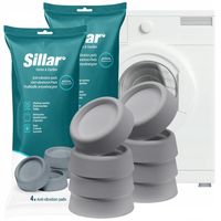 2x Antywibracyjne podkładki Sillar nóżki gumy pod pralkę - 8 podkładek