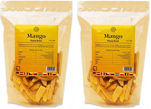 Mango suszone liofilizowane plastry bez dodatku cukru 100% naturalne 200 g na Arena.pl