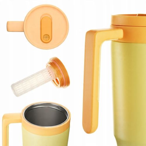 Duży Kubek Termiczny ze słomką i uchwytem OMI Tumbler 1200 ml - Sky na Arena.pl