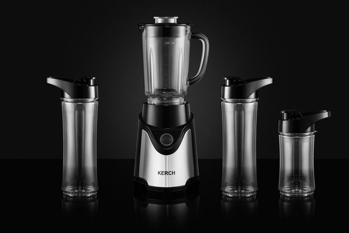 BLENDER KIELICHOWY SZKLANY DO KOKTAJLI KERCH FIT 3BIDONY 900W KRUSZY LÓD zdjęcie 8