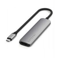 HUB SATECHI 4W1 USB-C SLIM ADAPTER 4K HDMI 2XUSB-A DO MACBOOKA SZARY
