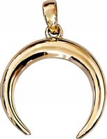 Złota przywieszka 585 gładki księżyc błyszczący rogal półksiężyc na prezent