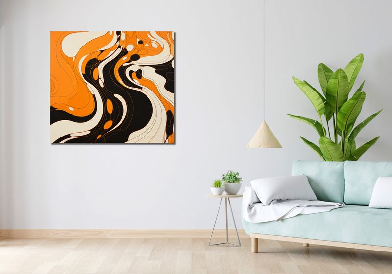 Obraz 100x90cm Tańczący Atrament zdjęcie 2