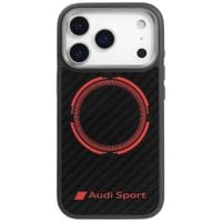 Etui Audi RSQ Carbon Fiber Sport Red Circle MagSafe do iPhone 17 Pro czarny