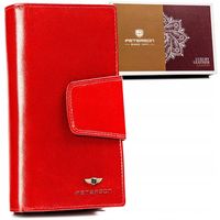 pojemny, skórzany portfel damski na zatrzask - peterson