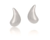 posrebrzane, duże kolczyki, wygięte krople (p24/wio/19ag)