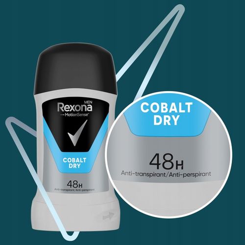 6 x Rexona MotionSense Antyperspirant w sztyfcie Cobalt Dry 50 ml na Arena.pl