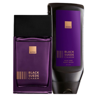 Avon Black Suede Charm Zestaw Męski [Perfumy + Żel