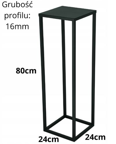 Nowoczesny Kwietnik Loft CZARNY SIMPLE 16 154/K-16-1P-80C na Arena.pl