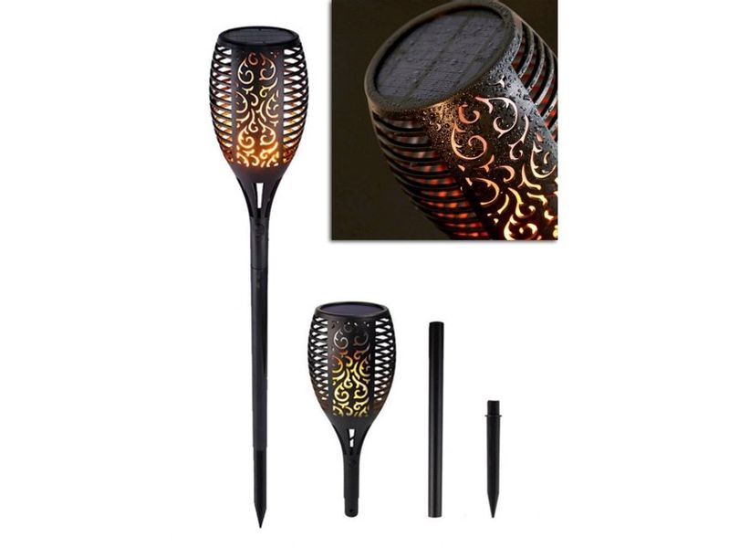 Lampa ogrodowa pochodnia solarna jak płomień ogień zdjęcie 10