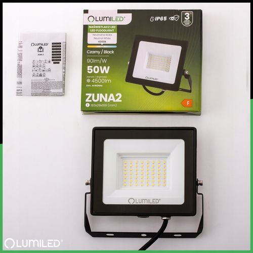 HALOGEN NAŚWIETLACZ LED 50W IP65 ZEWNĘTRZNY Budowlany REFLEKTOR LAMPA na Arena.pl