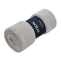 Koc narzuta z mikrofibry Solo 200x220 szary