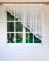 Firana gotowa 700x180,skos prawy,woal,gipiura 15cm