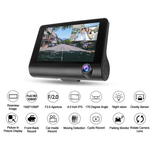 QIKtech Wideorejestrator kamera REJESTRATOR JAZDY 3w1 W05 FullHD 1080p na Arena.pl