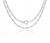 SREBRNY ŁAŃCUSZEK SINGAPUR 65 CM DAMSKI 1,4 MM 925