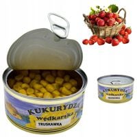Kukurydza wędkarska w puszce przynęta zanęta 125 g aromat Truskawkowy