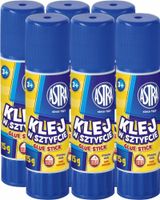 KLEJ W SZTYFCIE ASTRA 15G ZMYWALNY BEZPIECZNY DLA DZIECI x 6