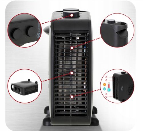 Termowentylator Farelka Grzejnik Termostat 2000W na Arena.pl