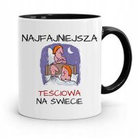 Kubek Czarny Teściowej Najfajniejsza Na Świecie Z Nadrukiem Ze Zdjęciem
