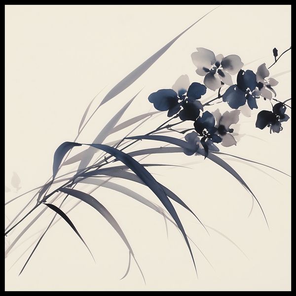 Plakat 90x90cm Orchidea w Sepii zdjęcie 2
