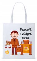 Dla Prawnika Adwokata Torba Eco Biała Shopper Z Nadrukiem Ze Zdjęciem