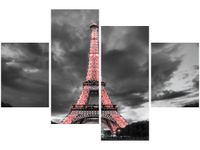 140CM 70 OBRAZ CZERWONA WIEŻA EIFFLA ŚCIENNY