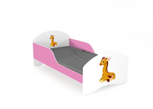 Łóżko dziecięce LEO2 140x70 biało-różowe na Arena.pl