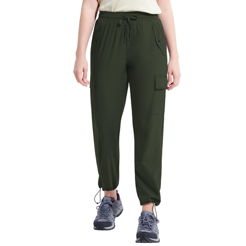 Spodnie trekkingowe damskie 3/4 cargo wodoodporne zielone sportowe XS na Arena.pl