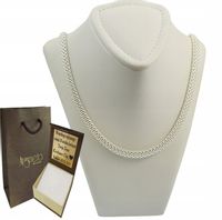 NASZYJNIK SREBRNY DAMSKI TUB AŻUROWY 4,00 MM SZEROKI GRAWER GRATIS pr 925