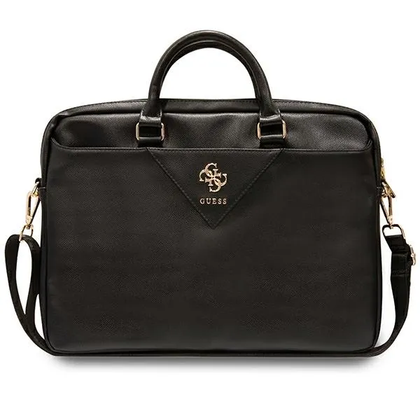 Torba Guess Triangle 4G na laptopa 16" - czarna zdjęcie 1