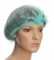 Czepek jednorazowego użytku Clip zielony 100 szt jednorazowy