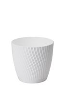 Doniczka okrągła Mika 15 z podstawką | Biały, Kształt Okrągły, Wymiary 14.8x13.7 cm, Kolor Biały, Form-Plastik