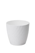 Doniczka okrągła Mika 15 z podstawką | Biały, Kształt Okrągły, Wymiary 14.8x13.7 cm, Kolor Biały, Form-Plastik