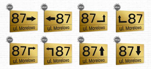 Tabliczka ADRESOWA ALUMINIOWA Tablica NUMER ZŁOTA na Arena.pl