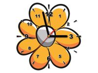 30X30CM ZEGAR ŻÓŁTY KWIAT OBRAZ DREWNO