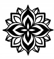 Zawieszka KWIAT wiosna dekor ozdoba ażurowa czarna