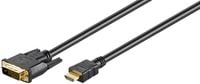 MicroConnect HDMI 19 - DVI-D M-M Cable 1.8m