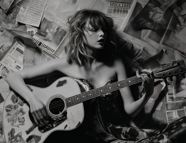 Plakat 65x50cm Młoda Gitarzystka zdjęcie 1