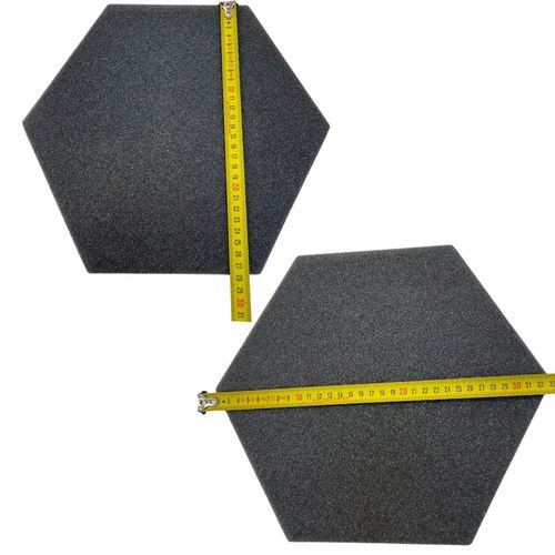 Pianka akustyczna | Gąbka wygłuszająca HEXAGON 32x28x3 cm - grafitowa na Arena.pl