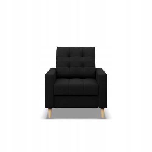 FOTEL ELMA CZARNY Wygodny Elegancki PIANKA na Arena.pl