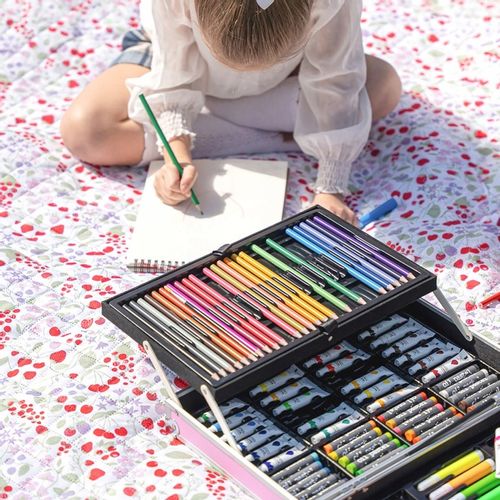 Zestaw Artystyczny, walizka z lamą, 145 elementów RAGI - RÓŻOWY na Arena.pl